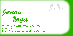 janos noga business card